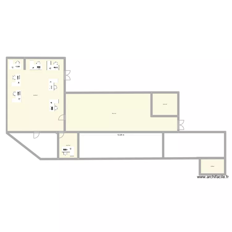 RECOUVREMENT V1. Plan de 5  et 197 m²