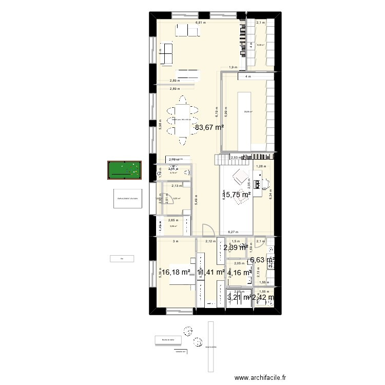 MAISON5. Plan de 17 pièces et 358 m2