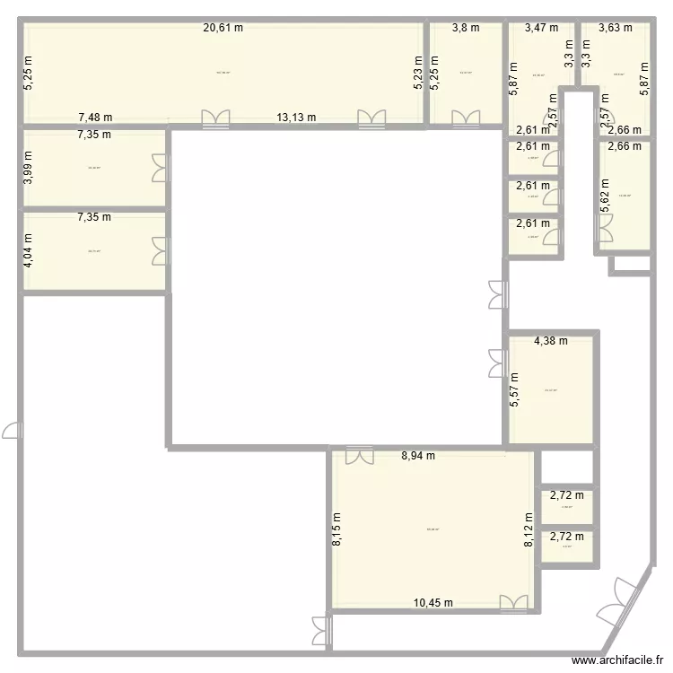 TP BATIMENT MELEC. Plan de 14  et 372 m²