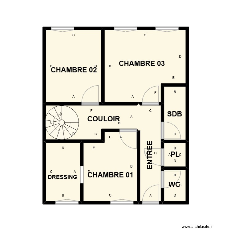 PLAN ASPIC RDC PLB. Plan de 9 pièces et 28 m2