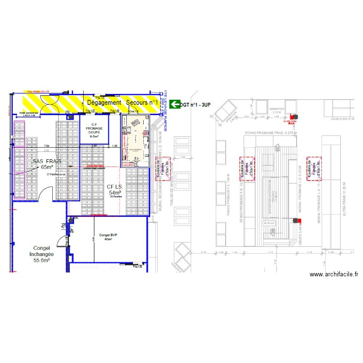 La Motte Servolex FC. Plan de 1 pièce et 17 m2