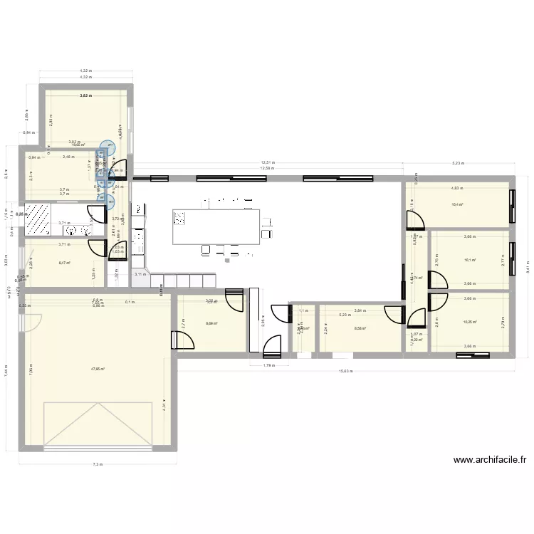 futur maison. Plan de 13  et 137 m²