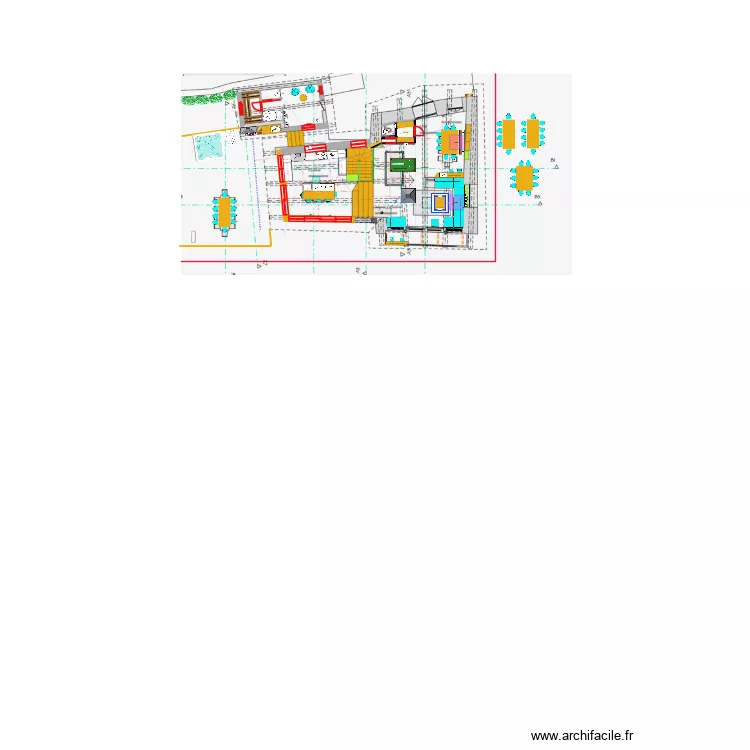lydia cuisine a gauche. Plan de 1  et 2 m²