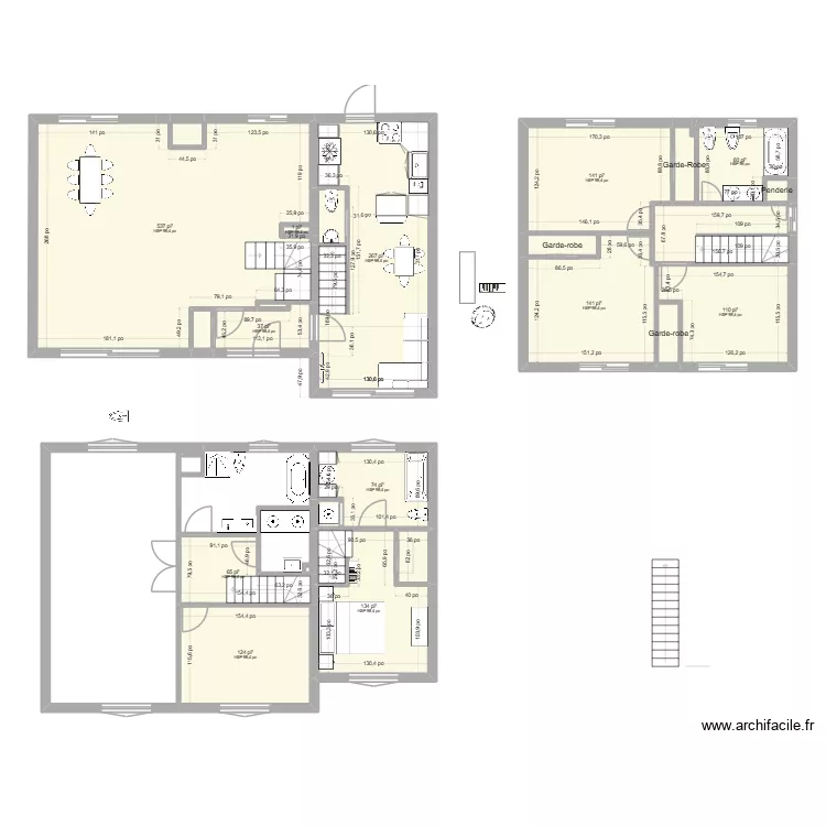 182 Haendel R&eacute;no APRES REV2. Plan de 27  et 217 m²