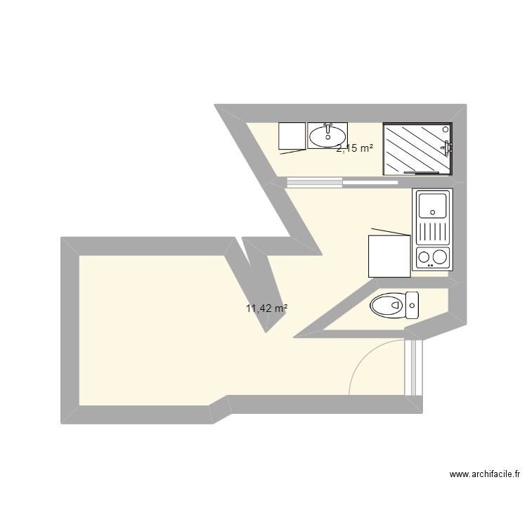 appart  14 e test 2. Plan de 0 pièce et 0 m2