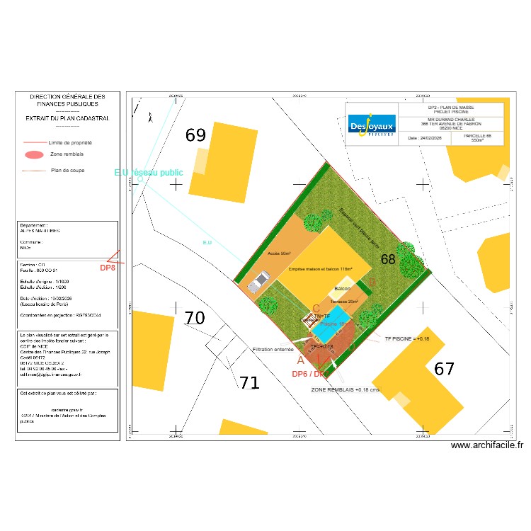 PLAN MASSE. Plan de 0 pièce et 0 m2