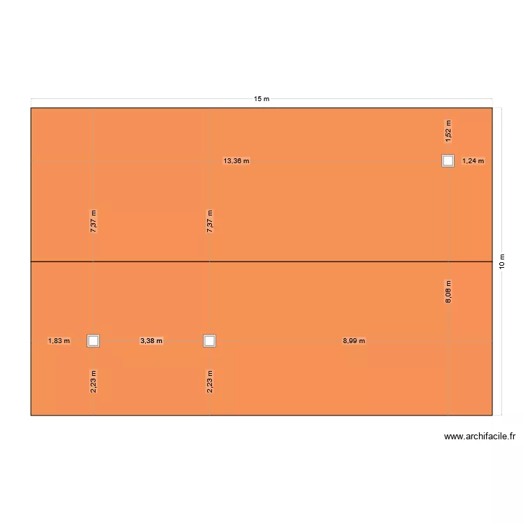 toiture non modifi&eacute;e. Plan de 