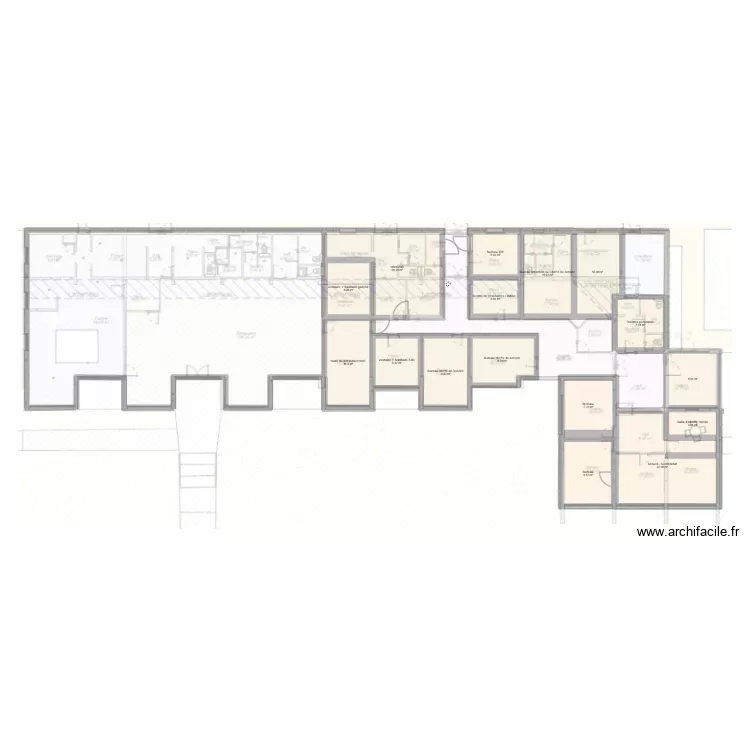 Essai 2 - B&acirc;t A. Plan de 16  et 153 m²