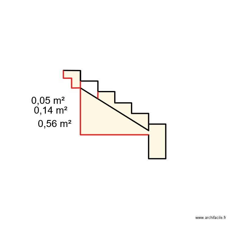 escal4. Plan de 3 pièces et 1 m2