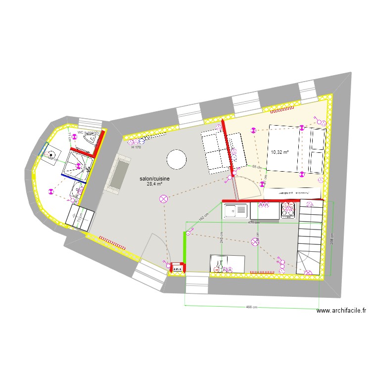 Razvan et Claire existant 3. Plan de 11 pièces et 118 m2