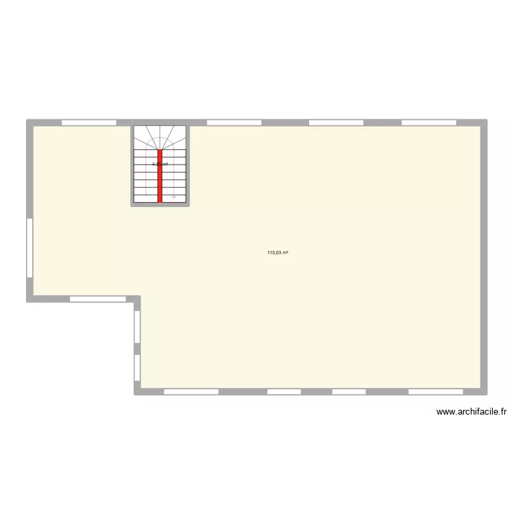 petit. Plan de 3  et 130 m²