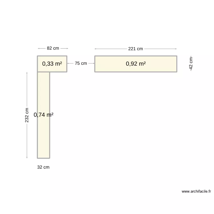 Am&eacute;nagement comptoir. Plan de 