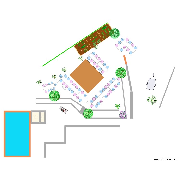 Mariage version 3. Plan de 2 pièces et 4 m2