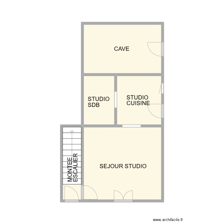 RDC SAUVE. Plan de 5 pièces et 27 m2
