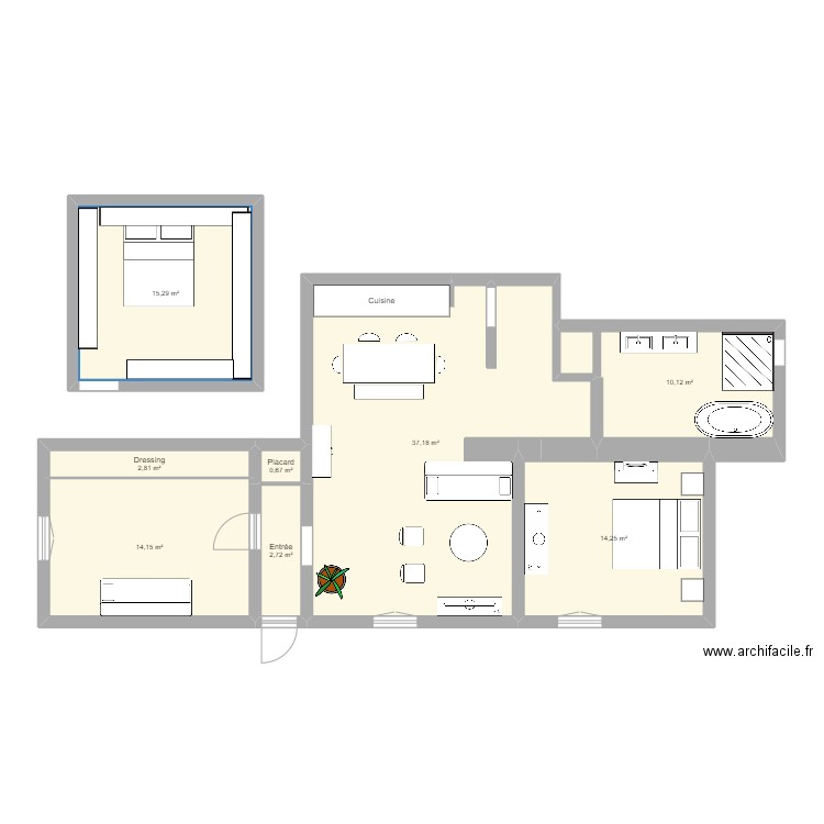 APPART. Plan de 0 pièce et 0 m2