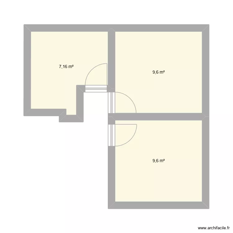 1er &eacute;tage. Plan de 3  et 26 m²