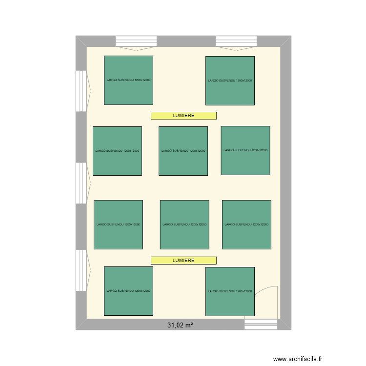 REFECTOIRE - DSDEN. Plan de 1 pièce et 31 m2