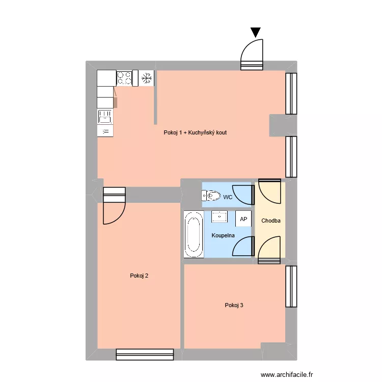 Kolm&aacute; 643, byt 9. Plan de 14  et 188 m²