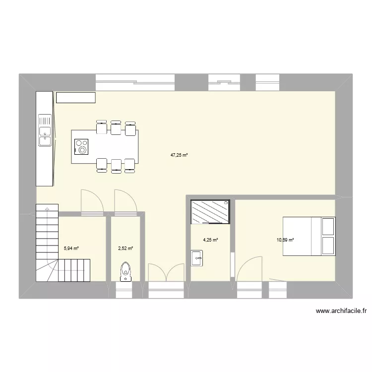 MAISON ARRIERE. Plan de 