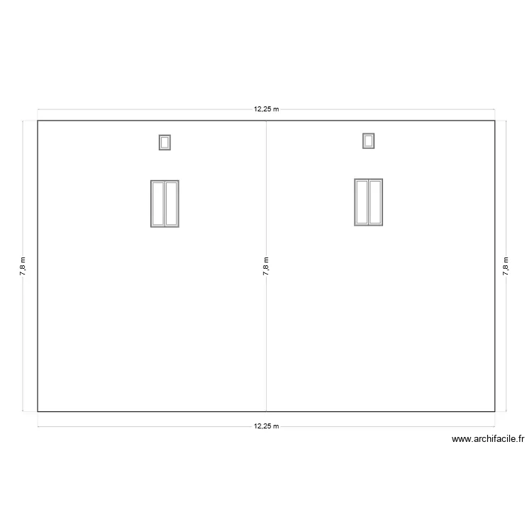 fa&ccedil;ade sud. Plan de 
