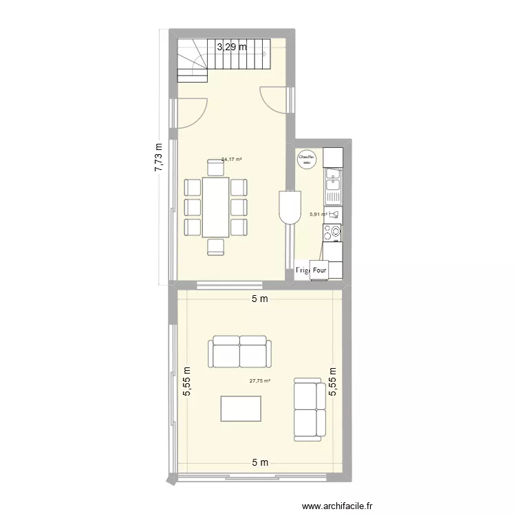 RDC QUINEVILLE AOUT 2026. Plan de 3 et 58 m² RDC QUINEVILLE AOUT 2026. Plan de 3 et 58 m²