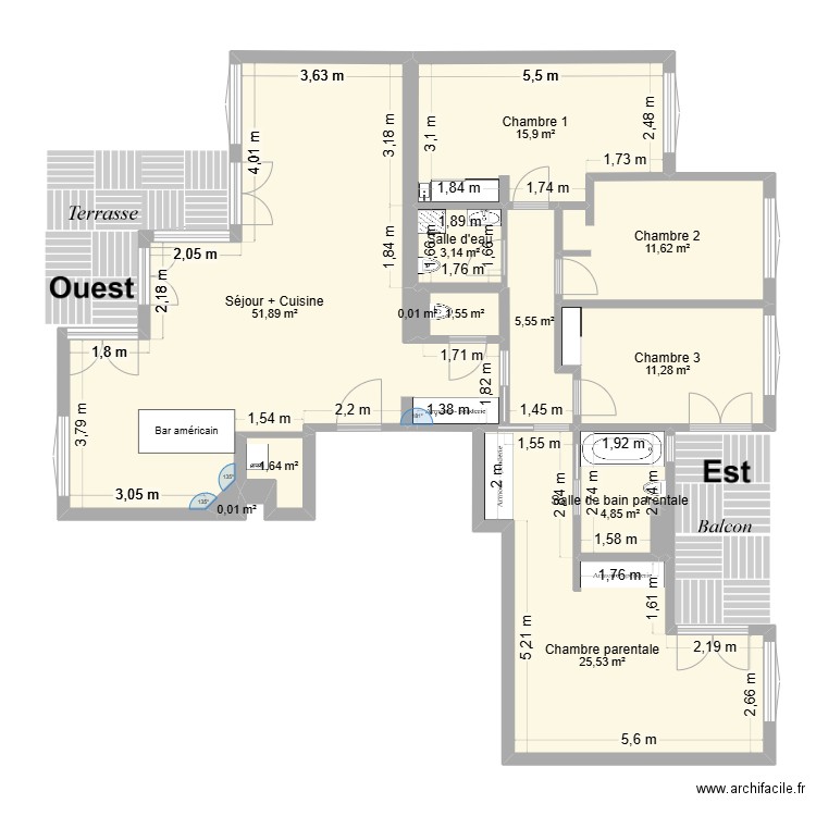 ClosMonteverdi. Plan de 12 pièces et 133 m2