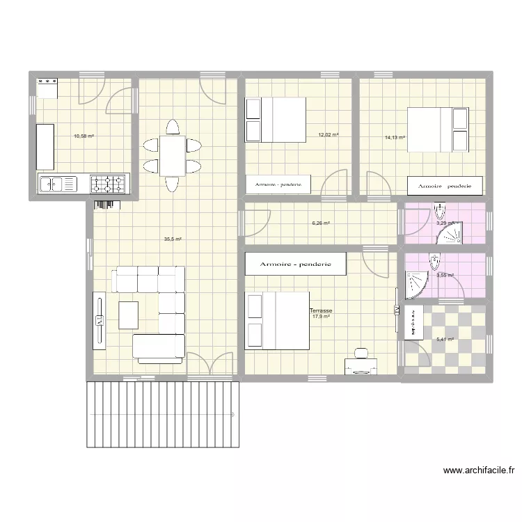 plan2. Plan de 9  et 109 m²