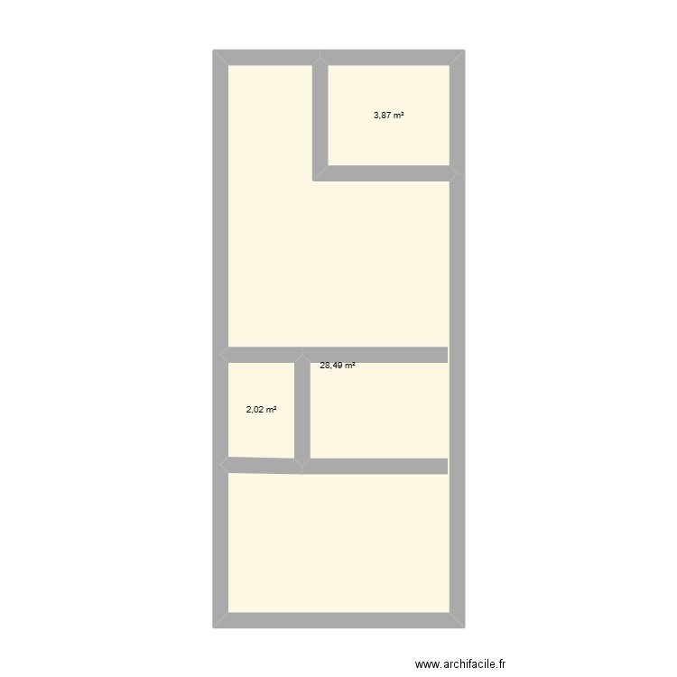 PHILL_Final_House. Plan de 3 pièces et 34 m2