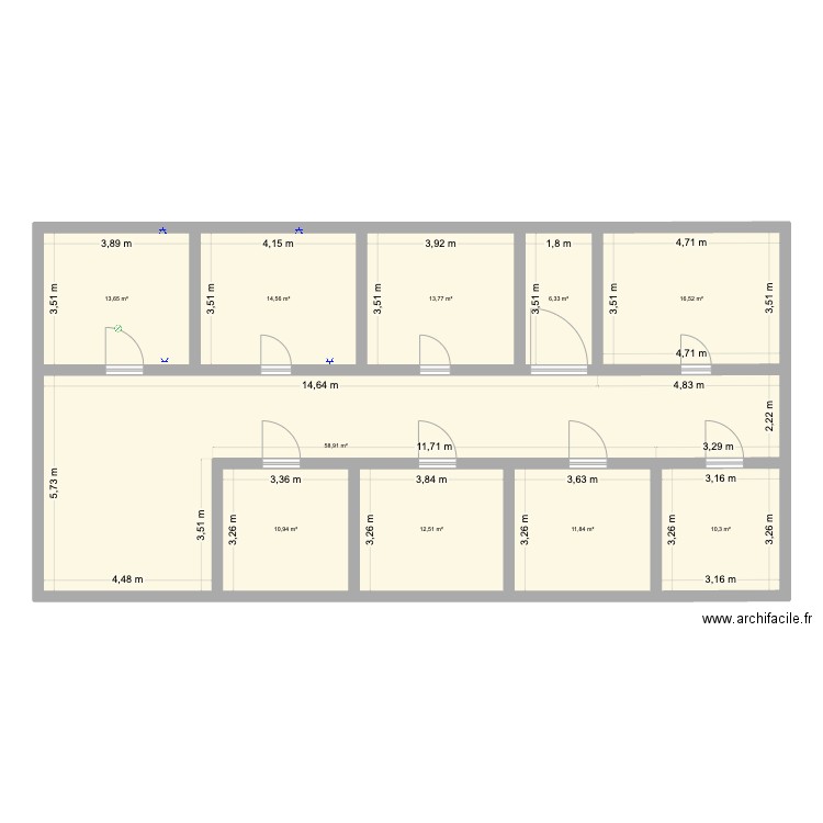 plan d'orgon. Plan de 10 pièces et 169 m2