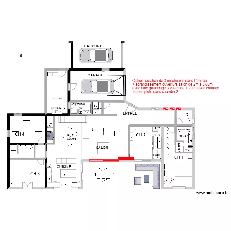 st maxime 2026-option 1. Plan de 9  et 202 m²