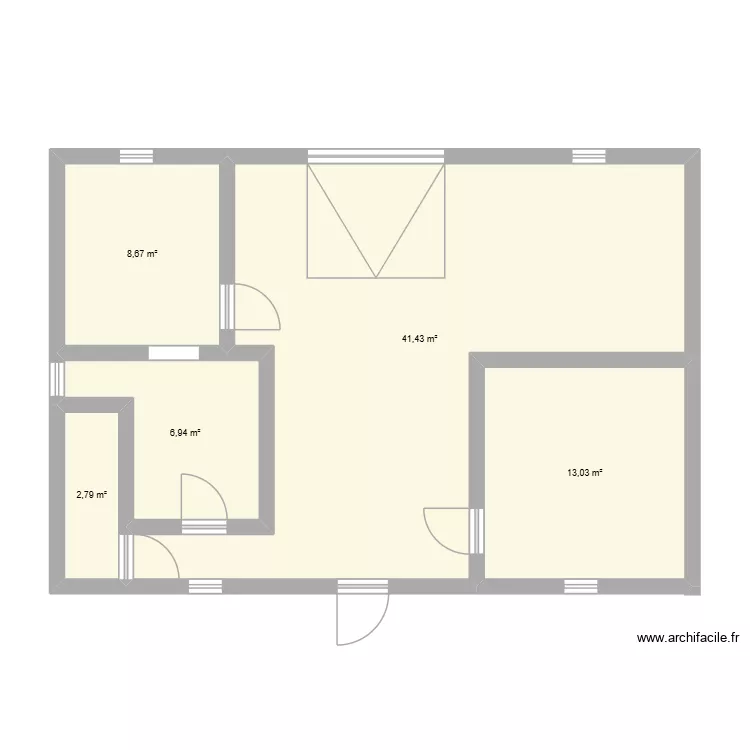 Sous Sol St Thierry. Plan de 5 et 73 m² Sous Sol St Thierry. Plan de 5 et 73 m²