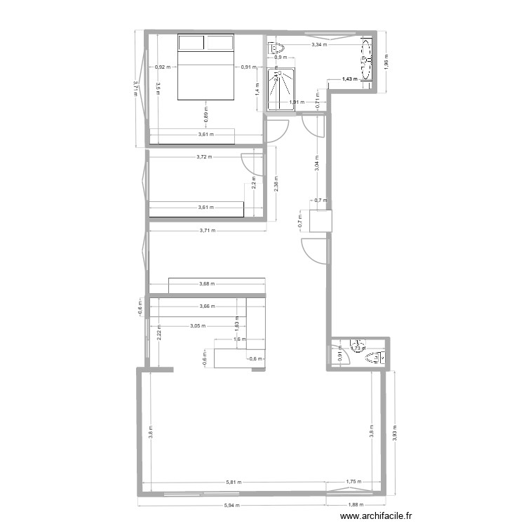 plan appartement complet v0. Plan de 0 pièce et 0 m2