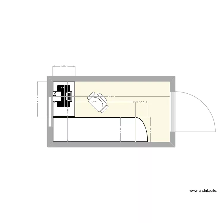 Pharmacie. Plan de 1 Pièce et 3 m² Pharmacie. Plan de 1 Pièce et 3 m²