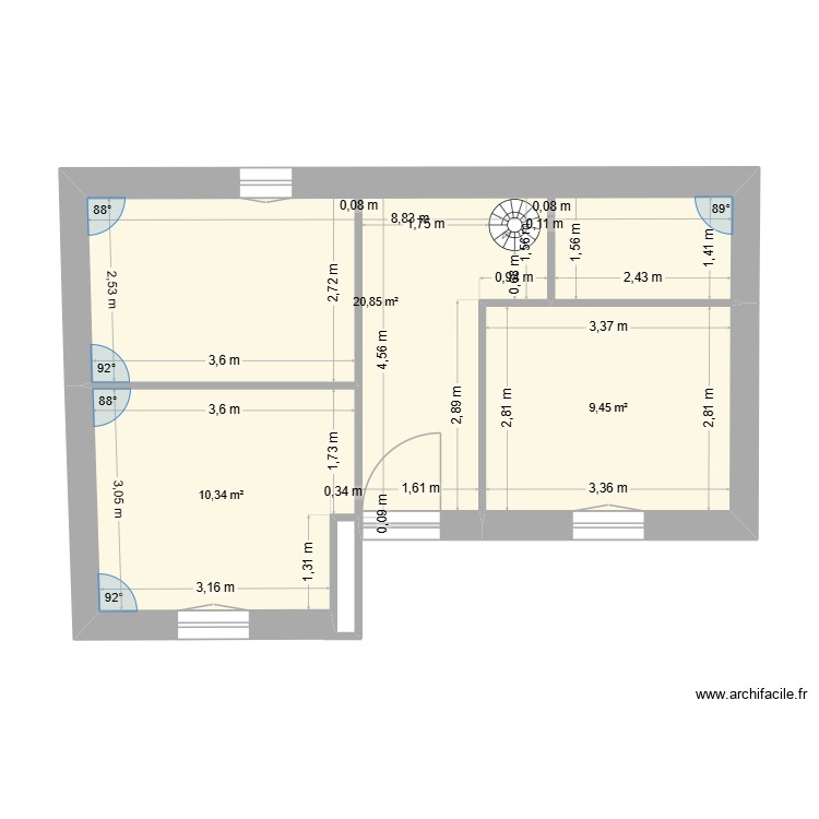 maison michel servet étage. Plan de 0 pièce et 0 m2