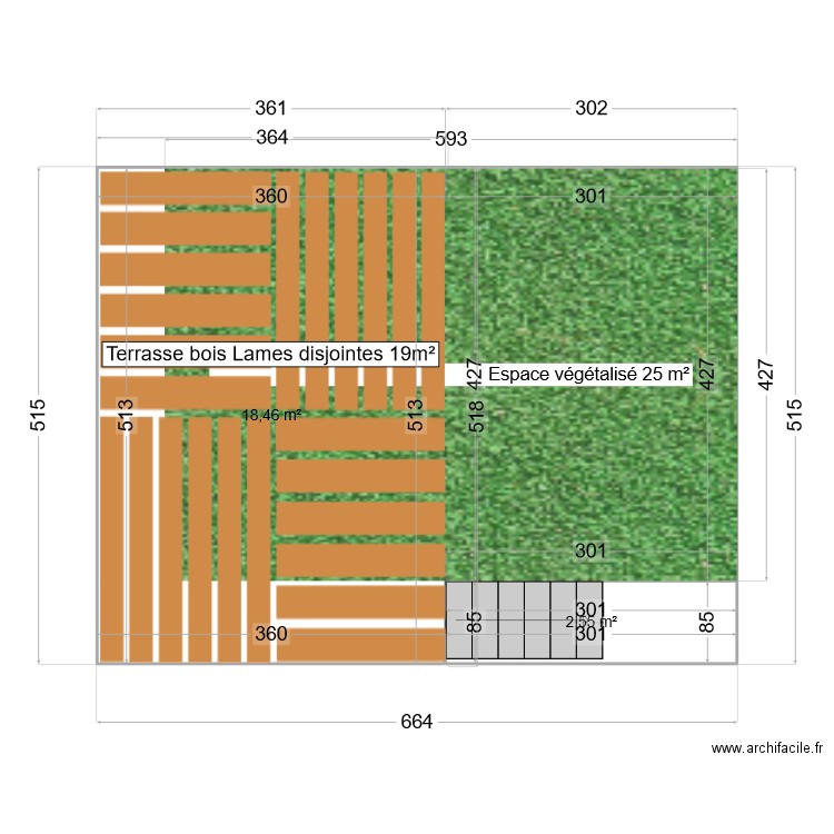 Terrasse. Plan de 0 pièce et 0 m2
