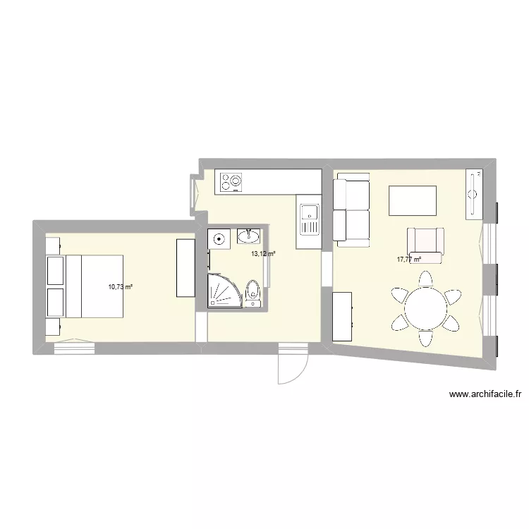 Appartement Pierre le V&eacute;n&eacute;rable. Plan de 