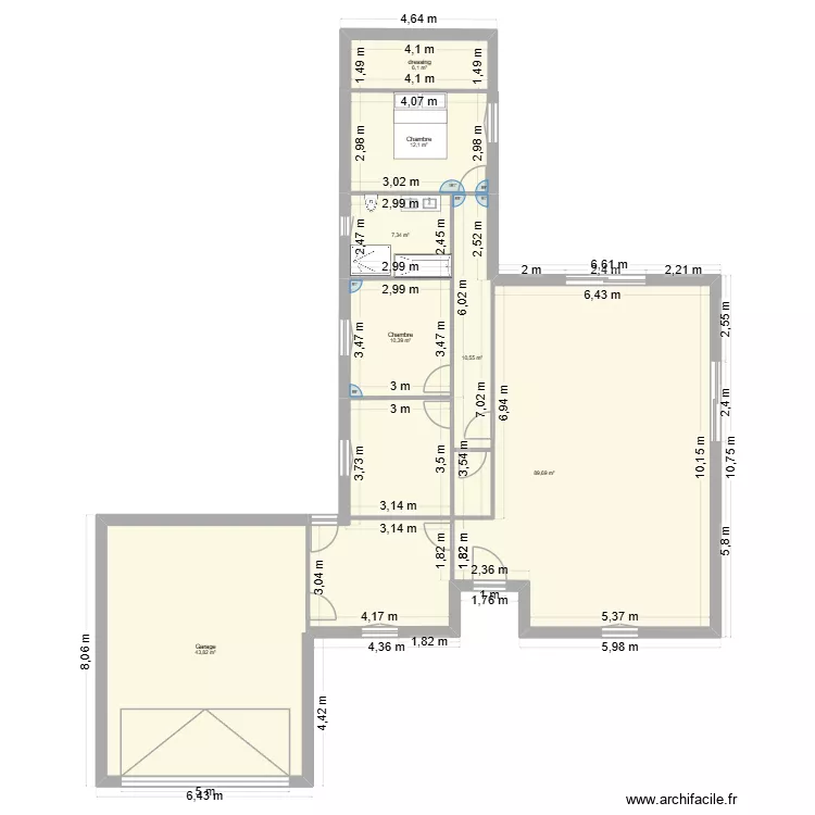 andrea. Plan de 7  et 180 m²
