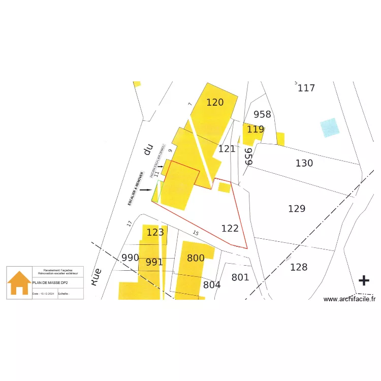 PLAN DE MASSE DP2. Plan de PLAN DE MASSE DP2. Plan de