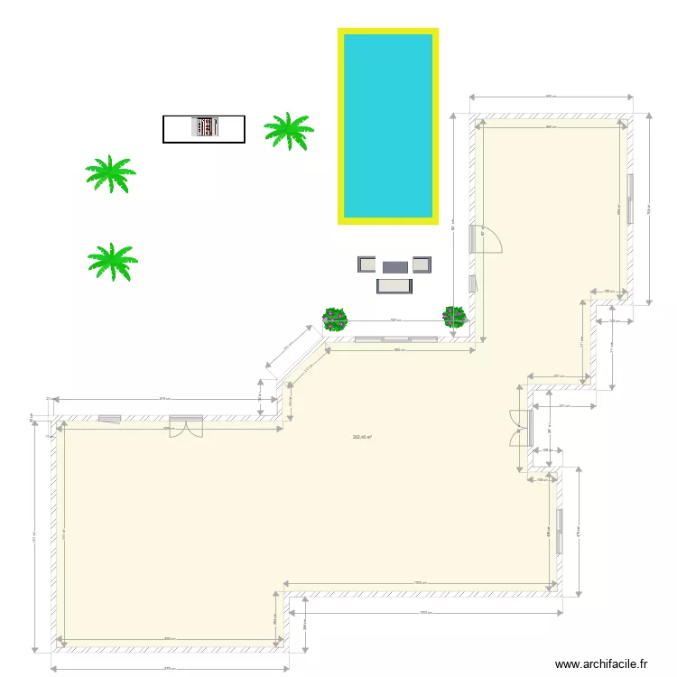 ALBERTO 5. Plan de 1  et 202 m²