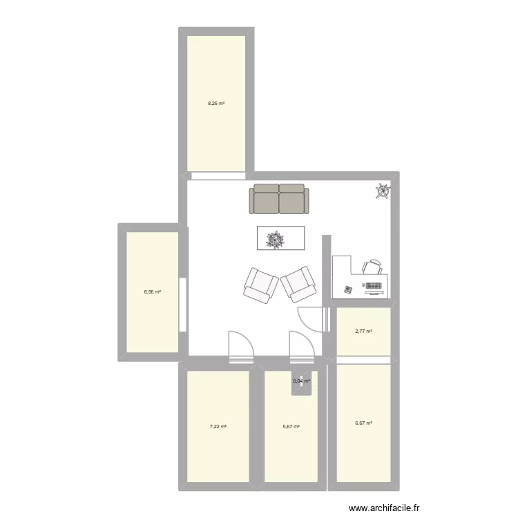 Acceuil. Plan de 7 Pièces et 38 m² Acceuil. Plan de 7 Pièces et 38 m²