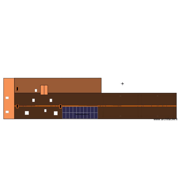 Plan de Masse La loge Toiture Avant modif. Plan de 3 pièces et 188 m2