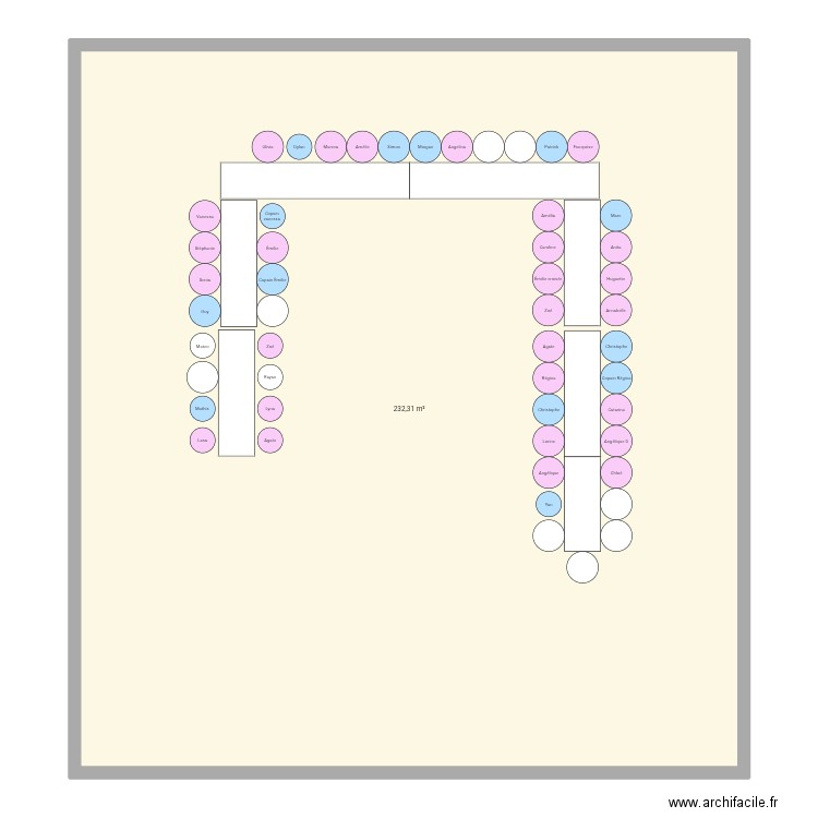 Mariage mars 2026. Plan de 1 pièce et 232 m2