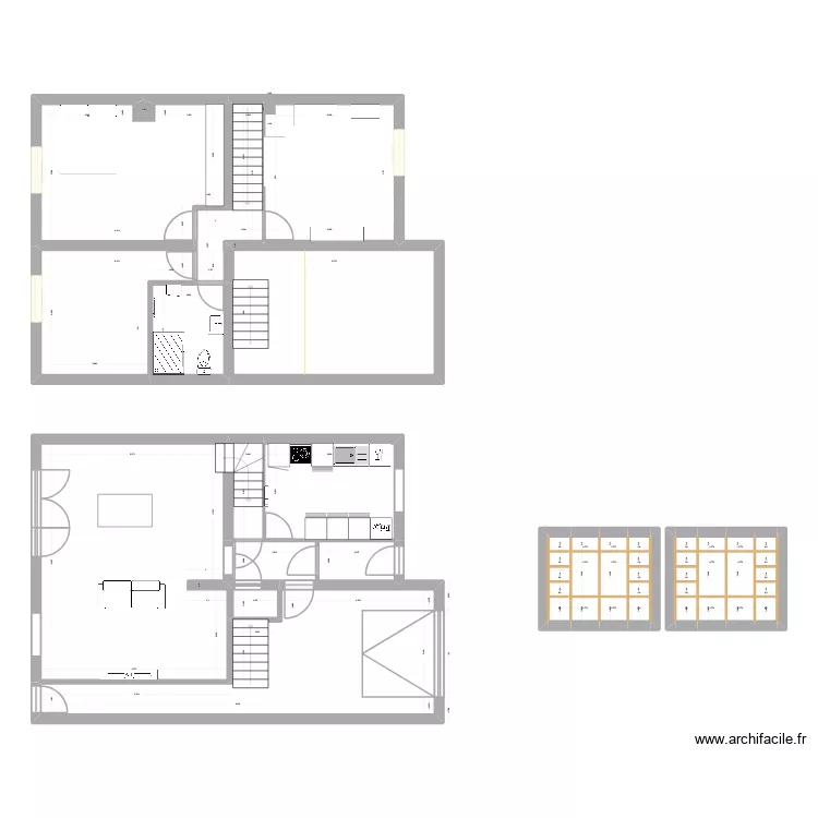 MAISON. Plan de 45 et 158 m² MAISON. Plan de 45 et 158 m²