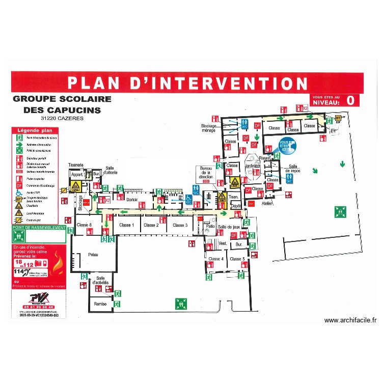 plan d intervention capucins. Plan de 0 pièce et 0 m2