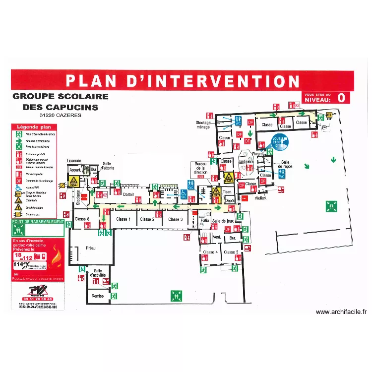 plan d intervention capucins. Plan de 