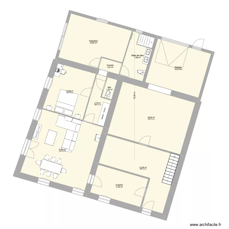 maison - motif. Plan de maison - motif. Plan de