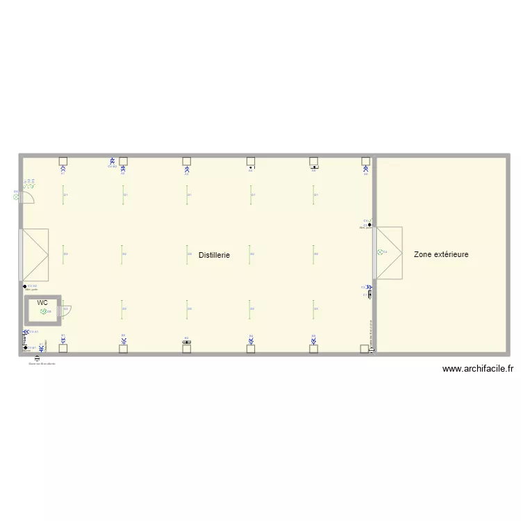 Dr CLYDE New Distillerie. Plan de 