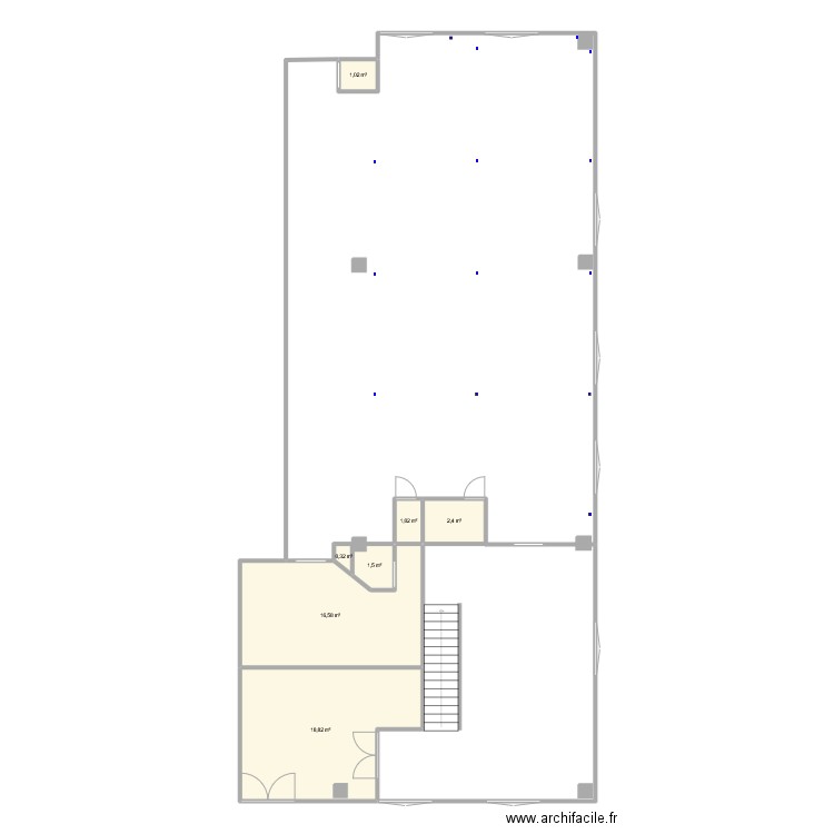 LOCAL FORMATION. Plan de 7 pièces et 42 m2