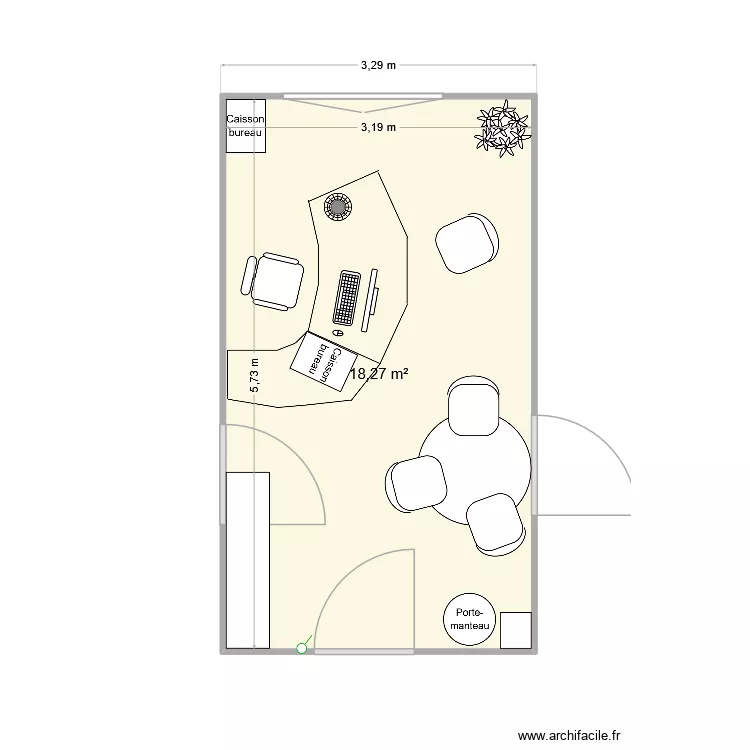 114. Plan de 1  et 18 m²