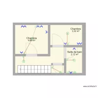 Plan &eacute;lectrique maison 1er &eacute;tage